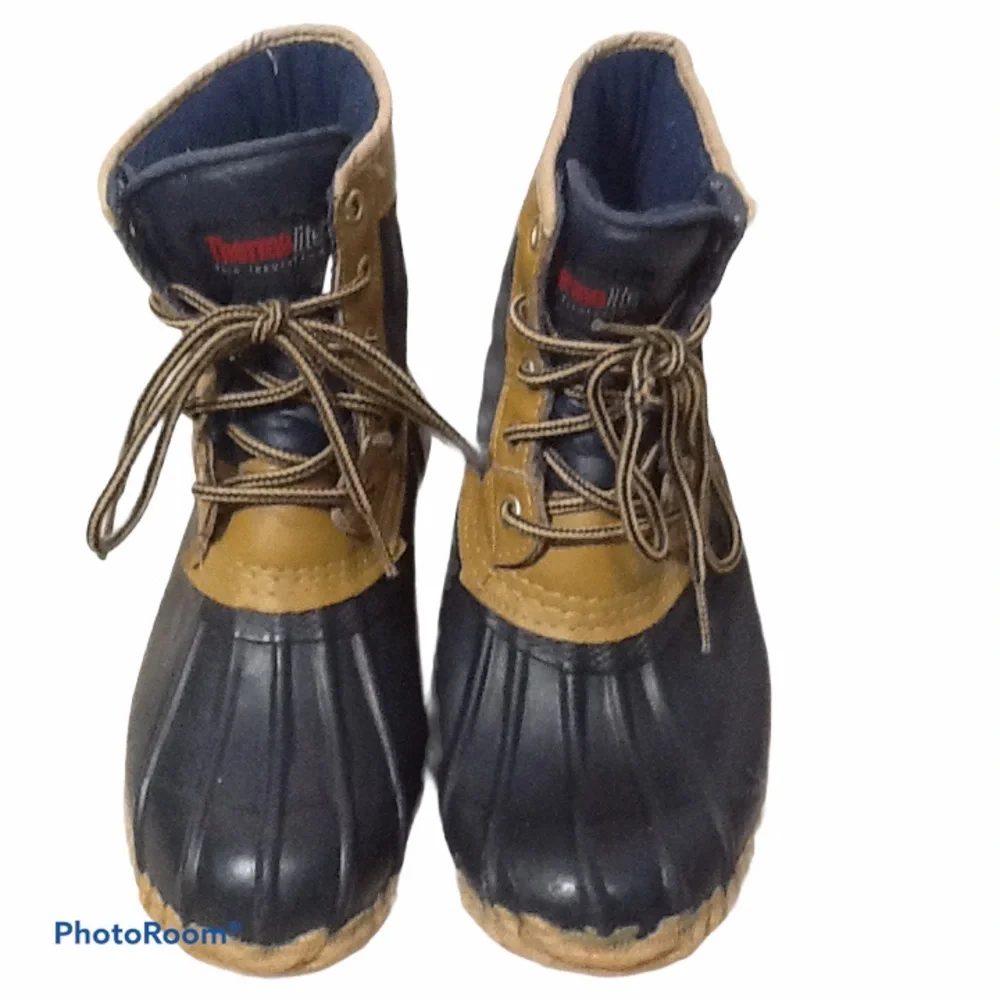 Northern Peninsula Navy Blue Duck Boots‎ Sz 6